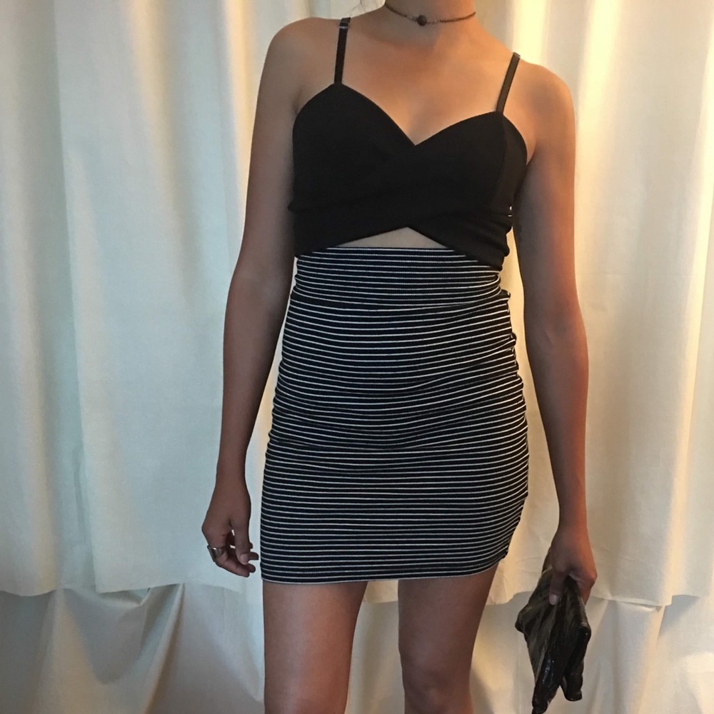 American Apparel striped high waisted Skirt